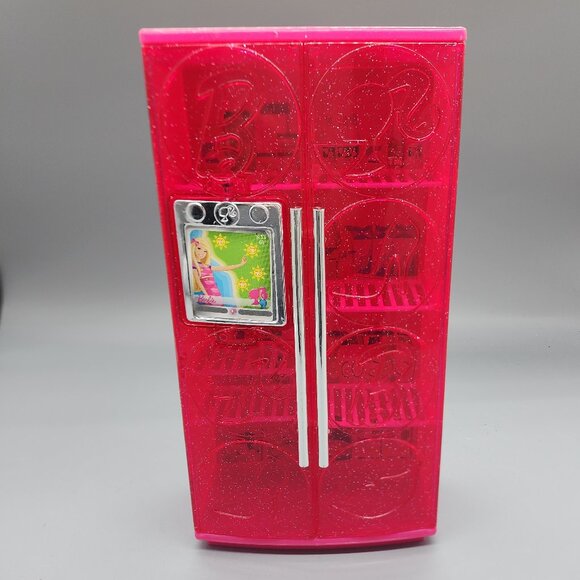 Mattel Other - Barbie Dream House Refrigerator 2010 Mattel T9081 Pink Glitter Kitchen Playset